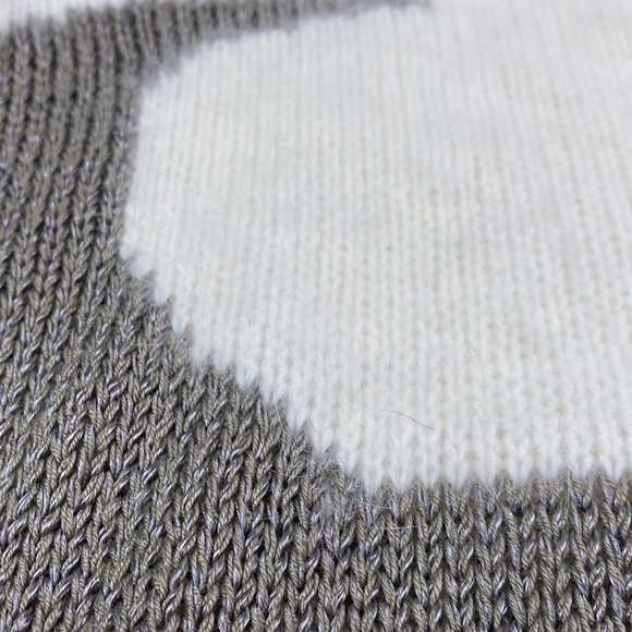 CeZanne Vintage 80s angora blend sweater in cream and brown M - Picture 7 of 11